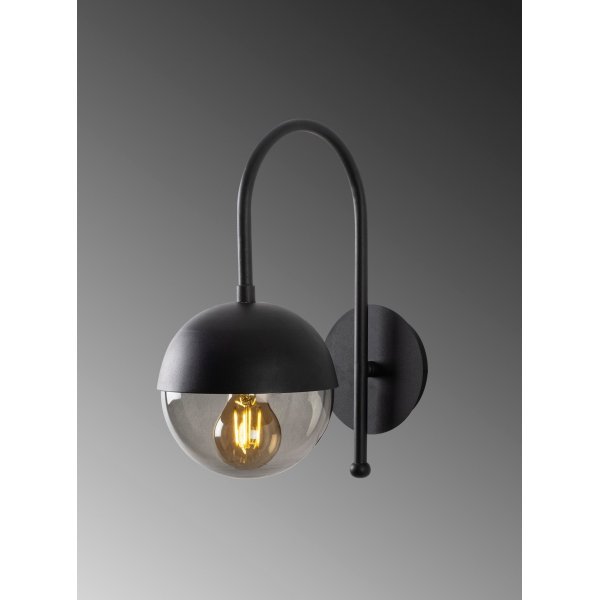 Karsholm wandlamp 3303 - Zwart/fume