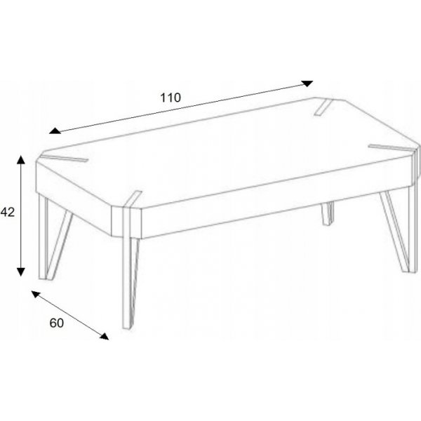 Marlene salontafel 110 x 60 cm - Vildek/zwart + Vlekverwijderaar voor meubels Marlene salontafel 110 x 60 cm - Vildek/zwart + Vlekverwijderaar voor meubels