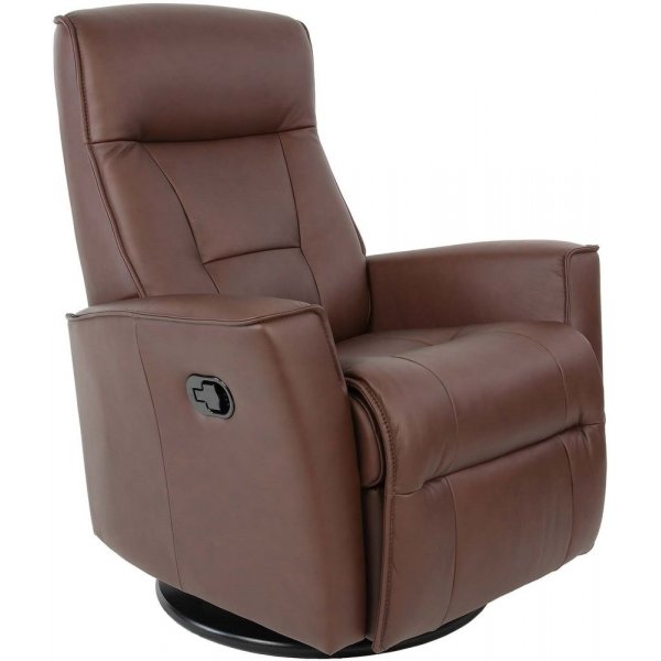 Hjellegjerde Harstad manuell reclinerftlj - Cacao (Lder)
