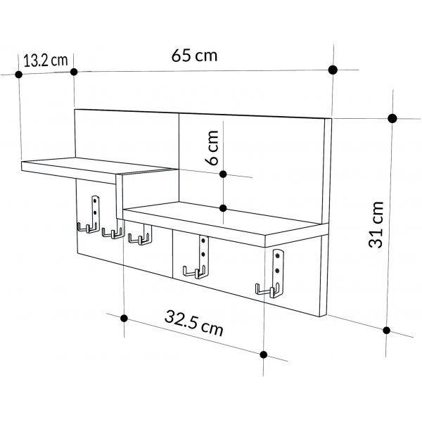 Cintre Harmon - Moka clair/blanc