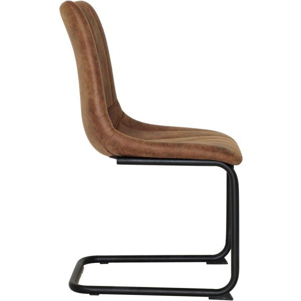 Chaise de salle  manger courbe - Marron