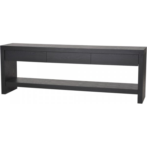 Astin konsolbord 200 cm med ldor - Svart askfanr