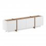 TV-b�nk Lorensa 180 cm - Vit/Atlantic Pine