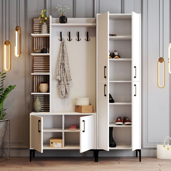 Meuble d'entre Viyana 150 cm - Blanc