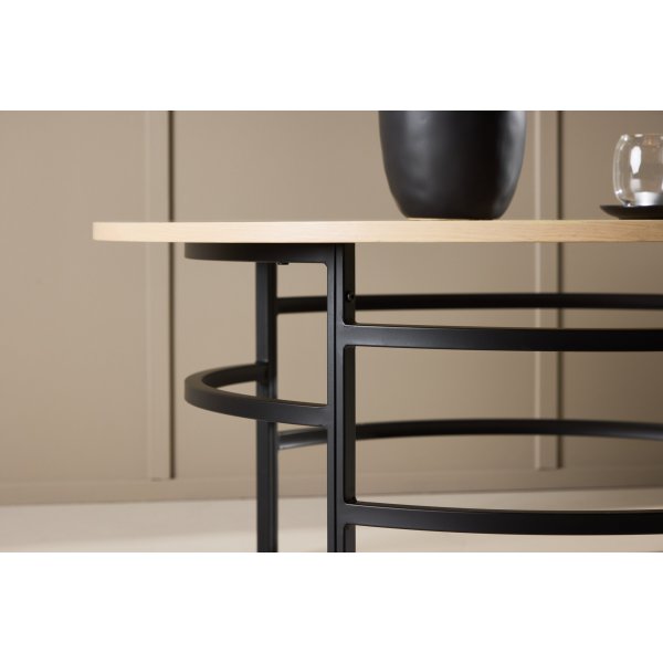 Copenhagen soffbord 100 cm - Whitewash/svart