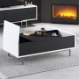 Force soffbord - Svart/vit/silver