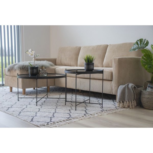 Venezia Soffbord 48 x 48 cm - Stål/glas Venezia Soffbord 48 x 48 cm - Stål/glas