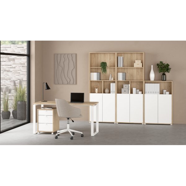 Foyer tiroir  enseigne - Blanc/hickory