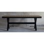 Bologna matbord 200-240 cm - Svart / Ek (Aintwood) + Textilskydd fr mbler
