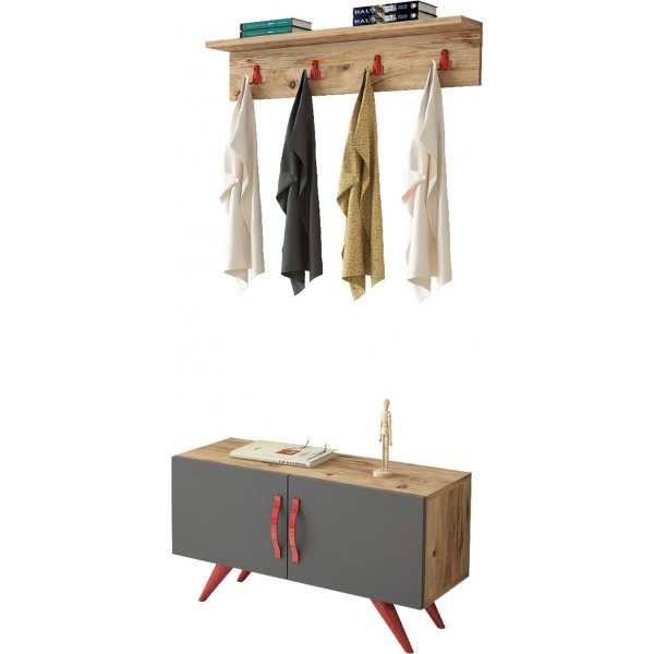 Eclair hallmbel - Furu/antracit/rd