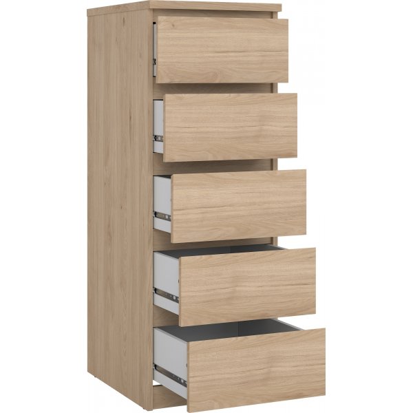 Naia smal dressoir met 5 laden - Hickory Naia smal dressoir met 5 laden - Hickory