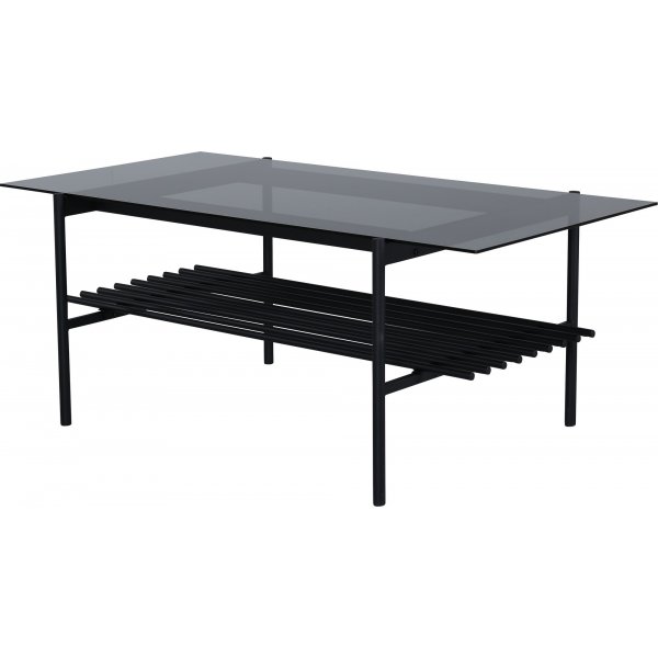 Adel soffbord 120 cm - Svart/glas