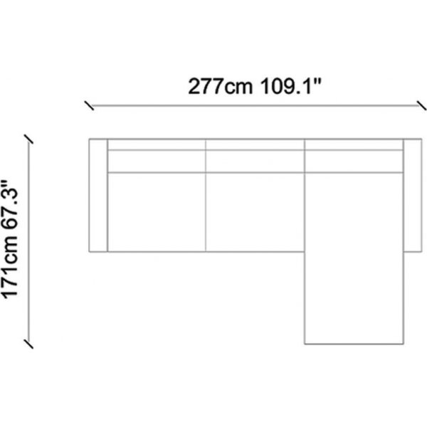 Jade divansoffa - Blå Jade divansoffa - Blå