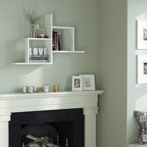 Olly vägghylla - Vit Olly vägghylla - Vit