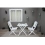 Wilma utegrupp bord 65 x 65 cm inkl 2 st Visby stolar - Vit Wilma utegrupp bord 65 x 65 cm inkl 2 st Visby stolar - Vit