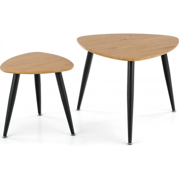 Table basse Adaline 40x40 | 60x60 cm - Chêne/noir Table basse Adaline 40x40 | 60x60 cm - Chêne/noir