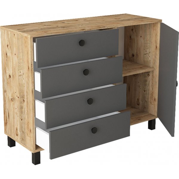 Vilamo byrå 81 - Furu/antracit Vilamo byrå 81 - Furu/antracit