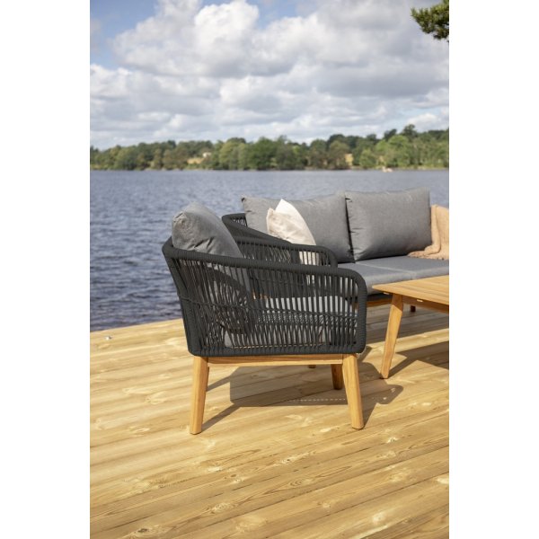 Groupe de canapés Chania - Noir Groupe de canapés Chania - Noir