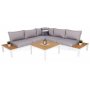 Loungesoffa Belair med bord - Vit/Gr