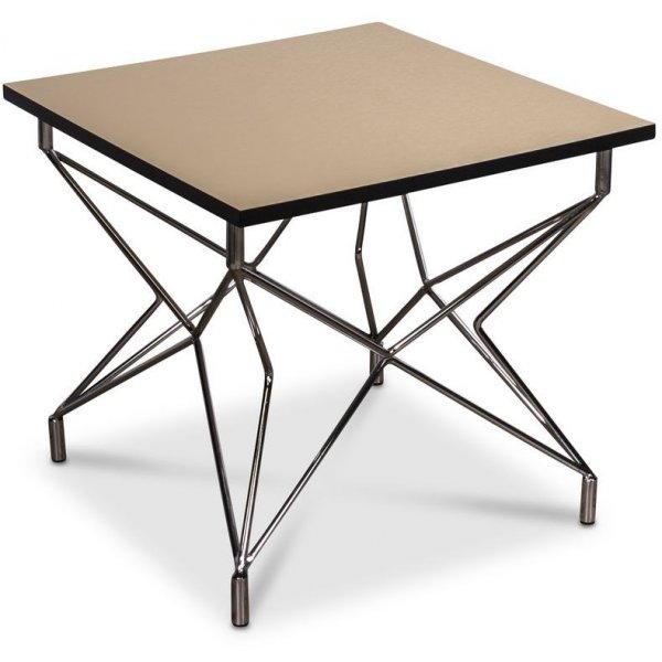 Cliff soffbord 55 x 55 cm - Svart/mssing/Krom