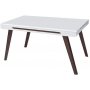 Balder matbord 145-185 cm - Vit/wenge brun
