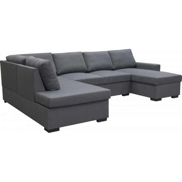 Canap canap en U 309 cm tissu gris fonc - Solna + Nettoyage textile pour meubles