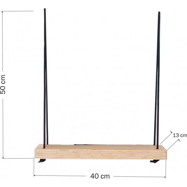 Abstracte wandplank 55 - Walnoot Abstracte wandplank 55 - Walnoot