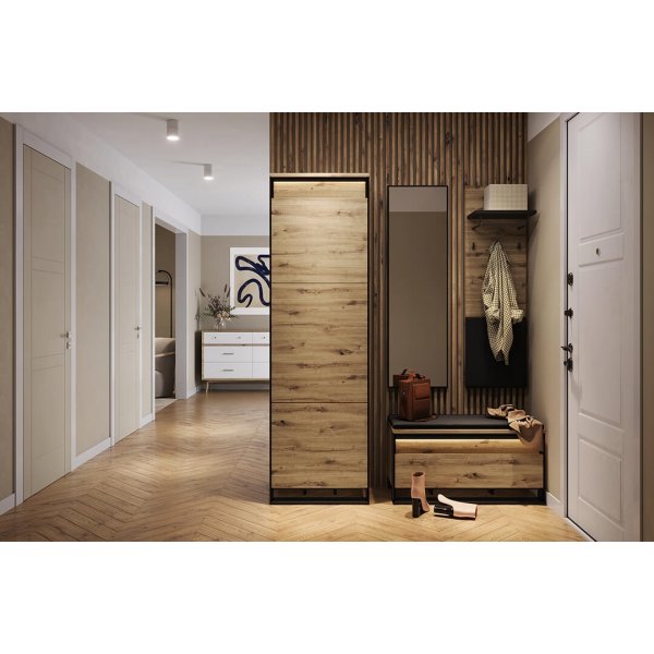 Quant kledingkast - Ambachtelijk eiken/zwart