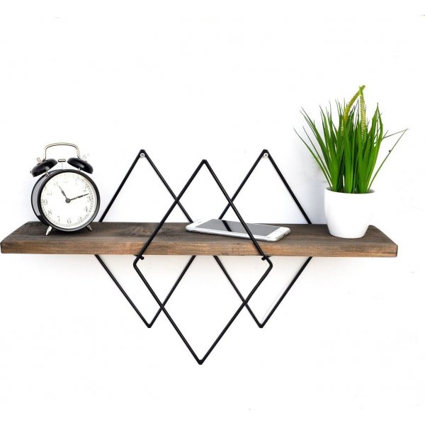 Walter wandplank 33 - Walnoot/zwart Walter wandplank 33 - Walnoot/zwart