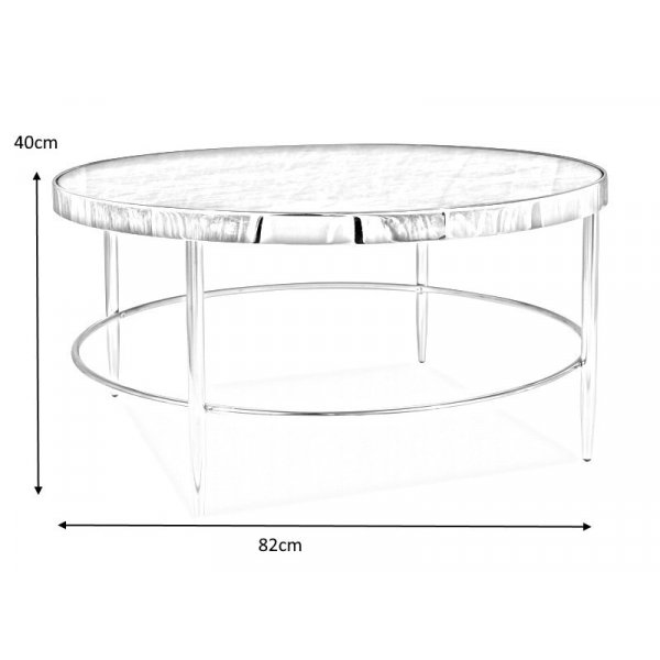 Aurora soffbord Ø82 cm - Silver Aurora soffbord Ø82 cm - Silver