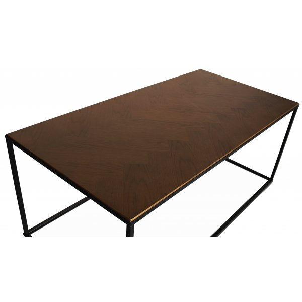 Toppskiva 120x60 cm mrkbrun fiskbensmnster