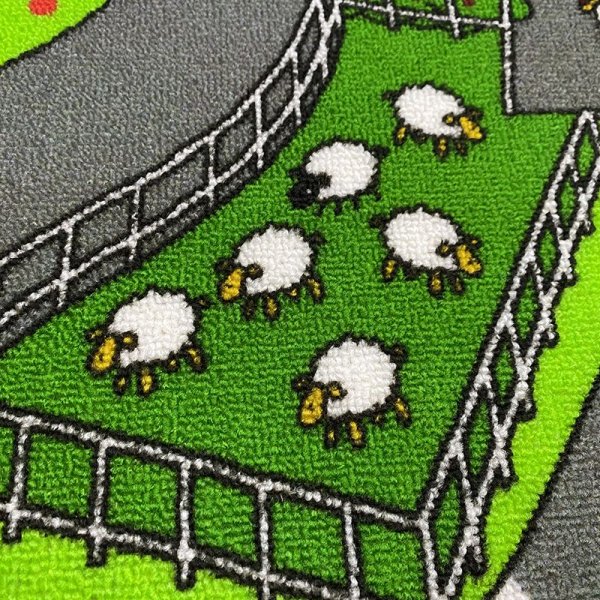 Barnmatta Trafikmatta City Tuftad - 133x175 cm