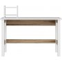 Bureau London 120 x 60 cm - Blanc/marron
