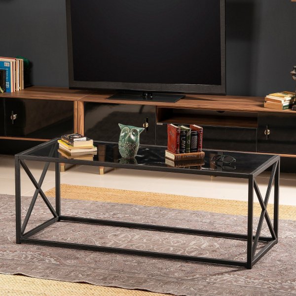 Geiser soffbord 120 x 50 cm - Svart