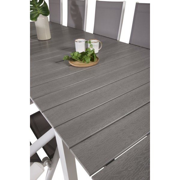 Levels utematgrupp med 10 st Break stolar - Gr/Vit