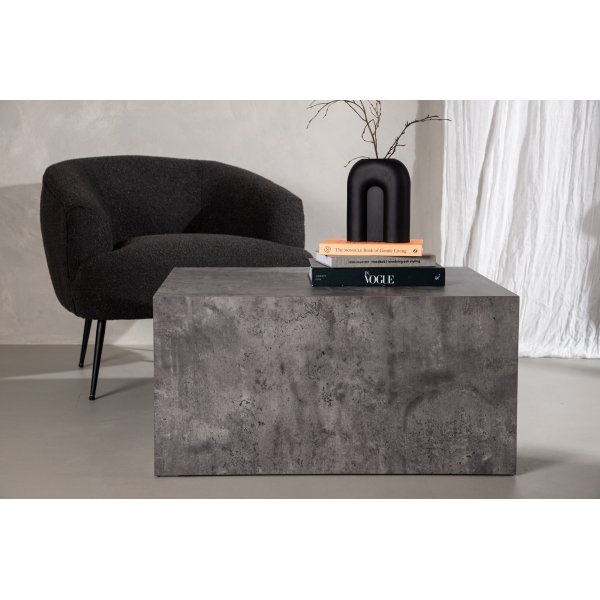Table basse York 80 x 60 cm - Gris fonc
