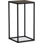 Revel sngbord - Svart / Fishbone brunbetsad ek