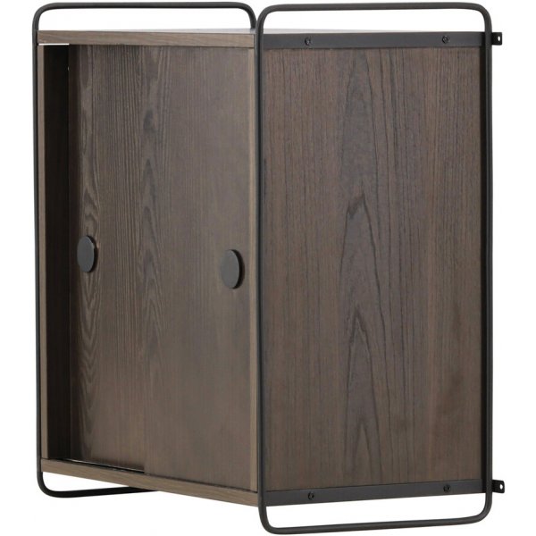 Paris wandkast 68 x 60 cm - Zwart/Mocca