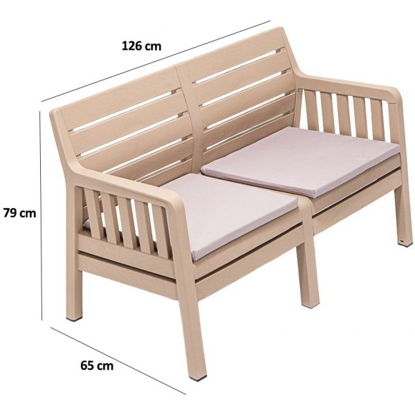 Canapé 2 places Lara - Cappuccino Canapé 2 places Lara - Cappuccino