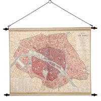 Väggdekoration - Paris vintage karta Väggdekoration - Paris vintage karta