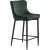 Tabouret de bar Carrie en velours vert SH 77 cm