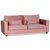 Adore Loungesoffa rosa 3-sits soffa - Dusty pink (Sammet) + Mbeltassar