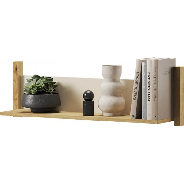 Lenny wandplank - Ambachtelijk eiken/beige/truffel Lenny wandplank - Ambachtelijk eiken/beige/truffel