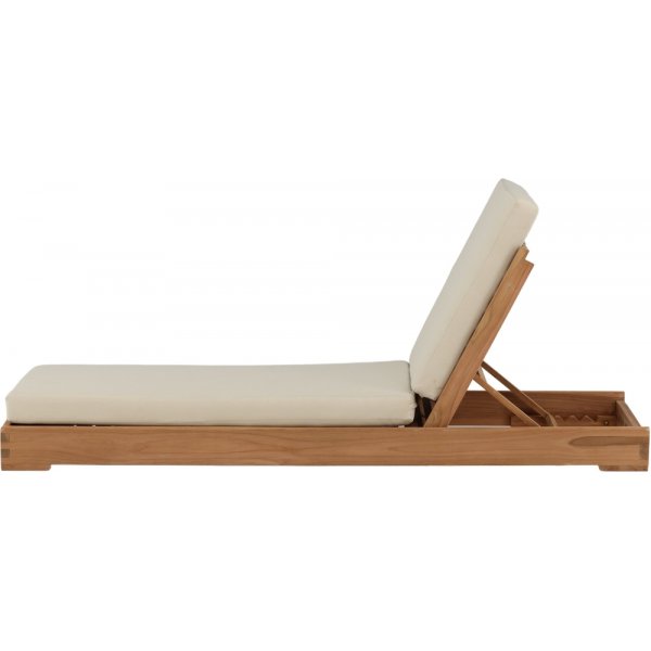 Kenya solsäng - Beige/Teak Kenya solsäng - Beige/Teak