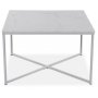 Maryland soffbord 75x75 cm - Vit kta Marmor / Vit
