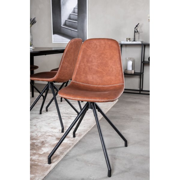 Bridge snurrbar matstol - Brun PU Bridge snurrbar matstol - Brun PU