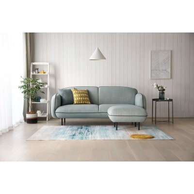 Catta 3-sits soffa med fotpall - Ljusgrn + Mbelvrdskit fr textilier