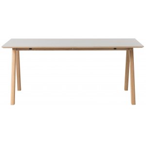 Circa matbord i högtryckslaminat 180x90 cm - Ljusgrå HPL