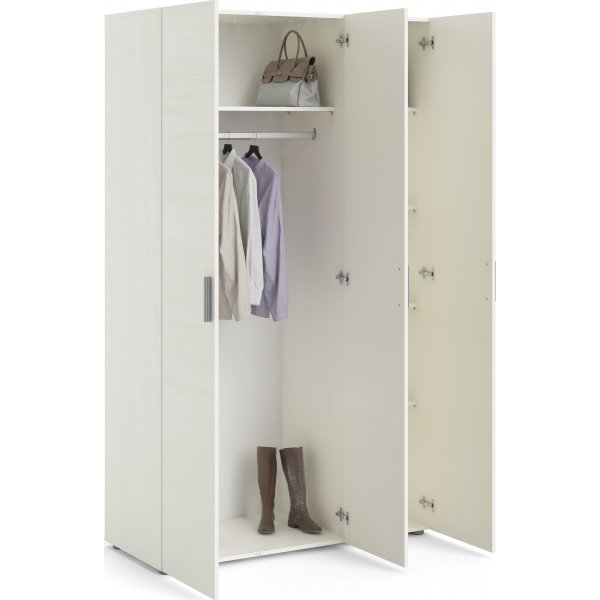 Pepe garderob med 3 dörrar - Gräddvit Pepe garderob med 3 dörrar - Gräddvit