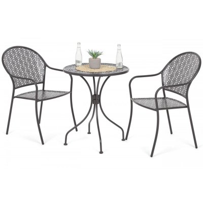 Cafégrupp Maja bord med 2st stolar - Grå